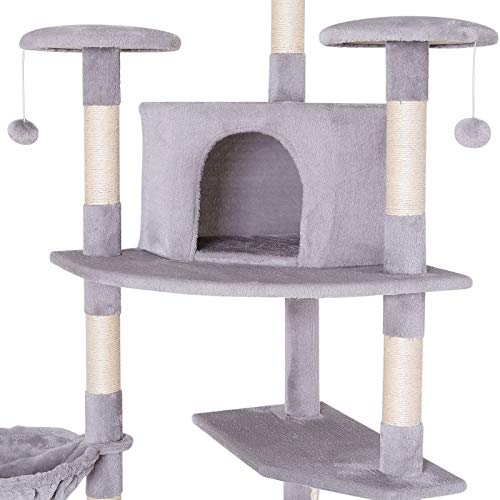 Dibea Albero Tiragraffi Giocattolo Gatti, Grigio