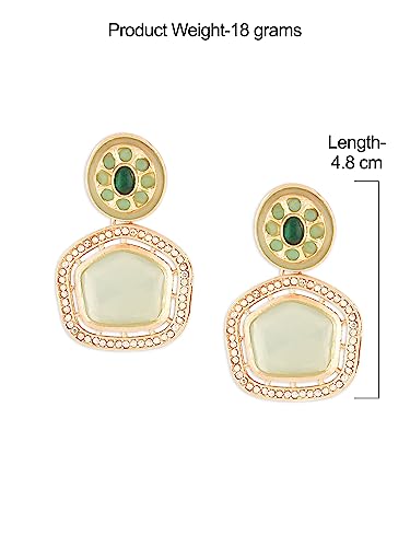 Stones & Austrian Diamond Drop Earring