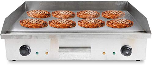 28Inch Electric Countertop Griddle - 4400W Commercial One-Piece Tabletop Flat Top Grill Stainless Steel Large Pan Griddle For Bbq Teppanyaki, Cooking Area: 28.5"X15.7" #TOP7