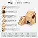 Lucasynplex 3-in-1 Hamster Cage Wooden Activity Center- Multi-Level Porous House with Ramp,Activity Seesaw,Arched Climbing Tunnel,Small Animal Habitat Accessories for Hamsters,Gerbils,Mice