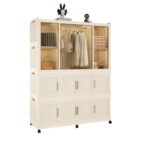 Montary Portable Wardrobe Kids Closet Storage Organizer for Clothes, Children's