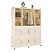 Beuiosda Portable Wardrobe Closet Organizer with 12 Magnetic Doors and Wheels,1 Hanging Rod, 6 pcs Hangers, Baby Storage Cabinet, Easy Assemble Kids Wardrobe Closet (4x4)