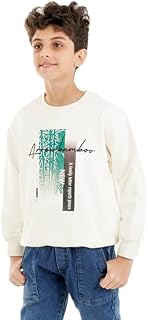 سويت شيرت ميلتون مطبوع للاولاد من بيس ريبابليك، موديل kts 201، اوف وايت