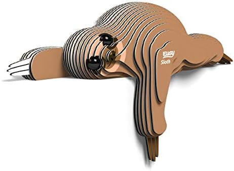 Eugy Sloth 3D Puzzle, 23 Piece Eco-Friendly Educational Learning Puzzles for Kids 6+