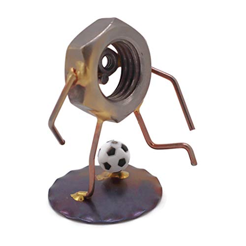 Soccer Nut Collectible Handmade Metal Art Figurine, Desk Accessories, Trophy, Boss Gift, Home Office Décor - Image 5