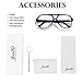 JOVAKIT Aviator Non-prescription Glasses for Women Men Pilot Frame Clear Lens Eyeglasses Fashion Square Frame Glasses (Black)