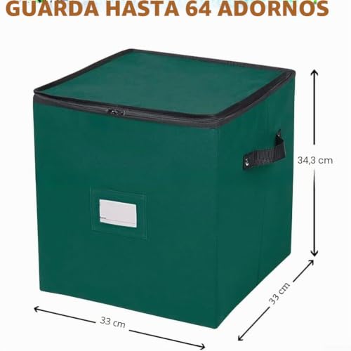 Miniatura 4 de Quivylivy Contenedor De Almacenamiento De Adornos Con 3 Bandejas Separadas, Capacidad Para 48 Bolas De Navidad, Caja De Decoración Navideña De Tela Oxford, Compacta Y Portátil Para Uso Estacional