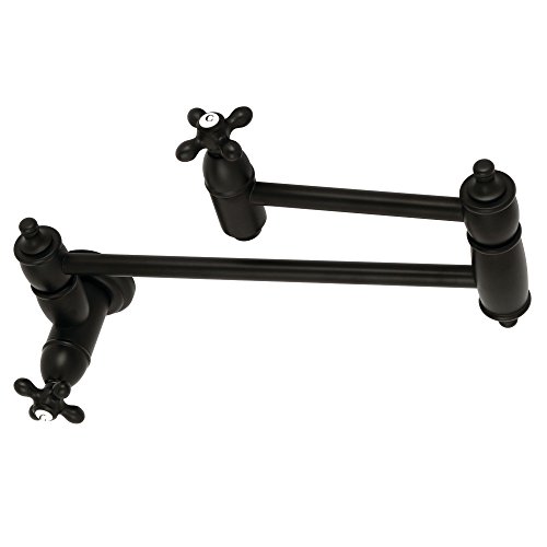 Kingston Brass KS3100AX Restoration Pot Filler, 13 Inch Length, Matte Black