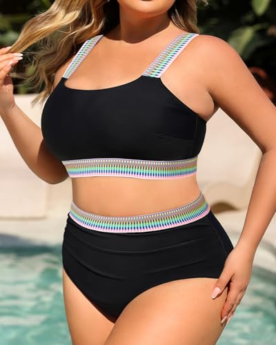 Image of Daci Women's Plus Size High Waisted Bikini Set