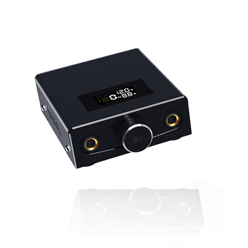 Digital Tattoo Alimentatore per la penna rotante - Mini Power Box professionale con uscita regolabile 3-12 V, display a velocità LCD, 3 modalità di lavoro