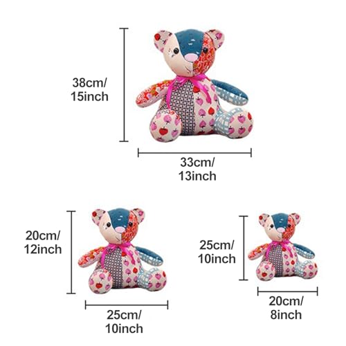 YOXIER Memory Bear Template Ruler Set,10 Pcs Melody Memory Bear Sewing Pattern,Acrylic Quilting Template Cutting Set,DIY Gifts for Halloween Christmas Birthday Middle