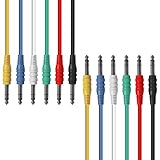 AxcessAbles 1/4 (6.35mm) TRS to 1/4 (6.35mm) TRS Multi-Color Balanced Stereo Patch Cables 6-Pack (3ft) Outboard Gear & Patchbay Studio Cables External Effects Digital Analog Effects