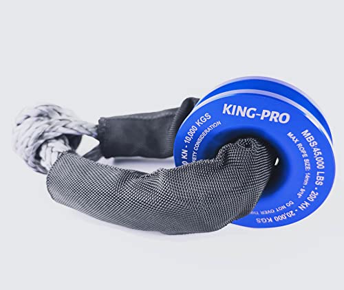 King-Pro Snatch Recovery Ring, 45000 Lbs Winch Snatch Block Pulley Towing Ring, For Atv Utv Suv Truck Off-Road Vehicle Towing Soft Shackle Recovery（Blue） #TOP4