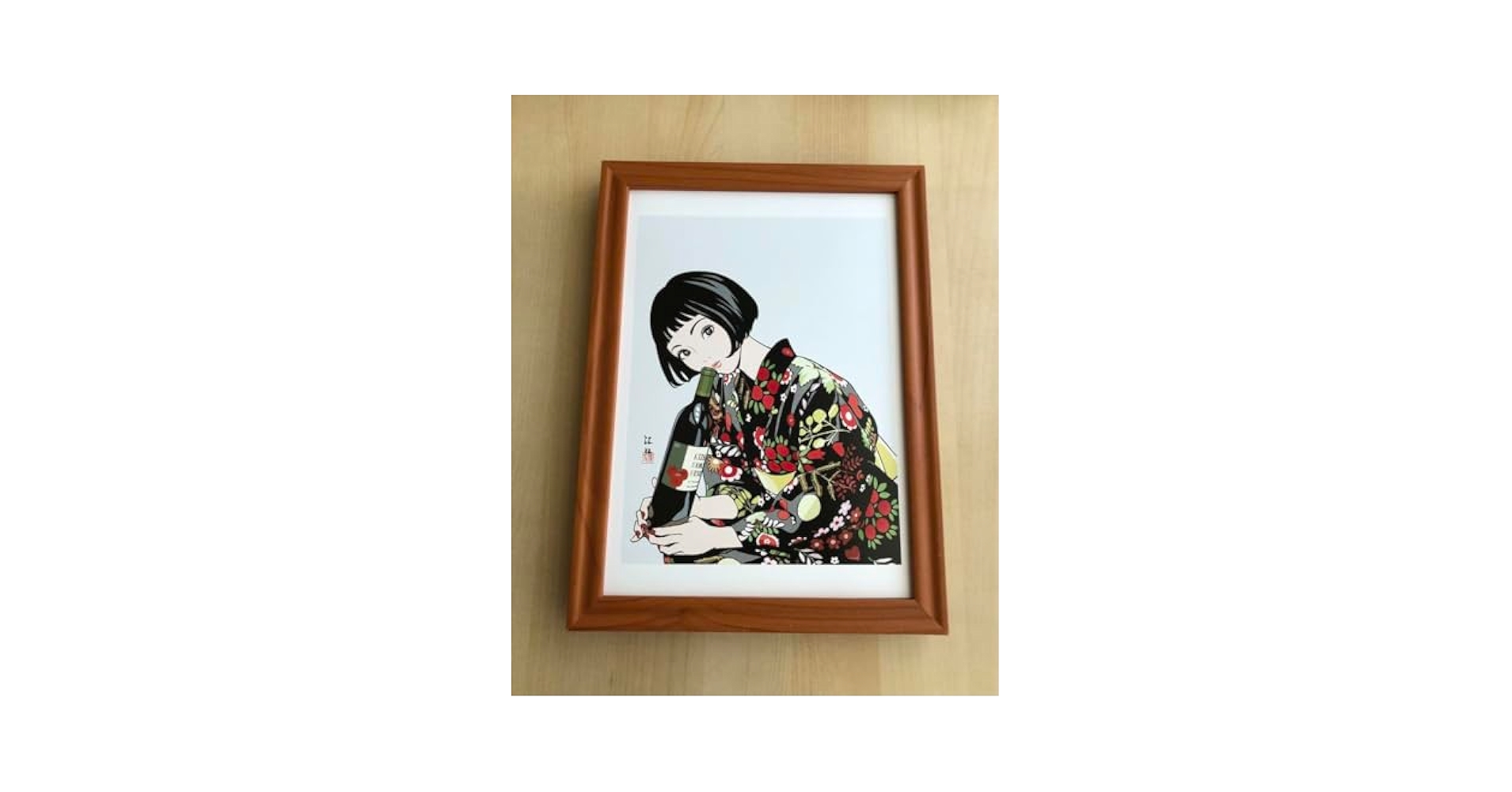 Amazon.co.jp: PK額装品 江口寿史 リアルワインガイド イラスト