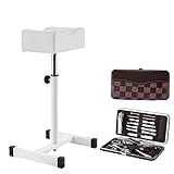 Yonntech Adjustable Nail Footrest Pedicure Manicure Technician Beauty Stand Stool with Non-Slip Legs Salon Spa Equipment White