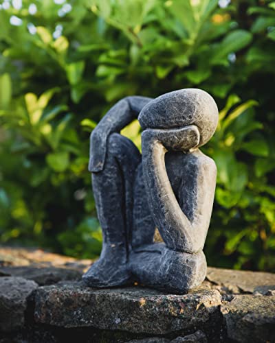 Steinfigur Träumer Steinguss Schiefergrau - 4260185272821 Steinfigur Träumer Steinguss Schiefergrau