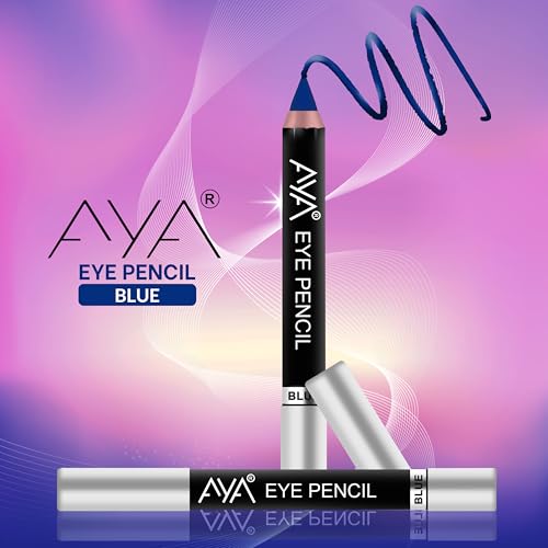 Image of AYA Eye Pencil for Kajal /Eyeliner, Set of 6 (Black, Blue, Brown, Green, Golden and Silver)
