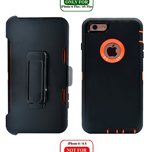 Alphacell Cover Compatible With Iphone 6 Plus / 6S Plus (Only) | 2-In-1 Screen Protector & Holster Case | Full Body Military Grade Protection With Carrying Belt Clip | Shock-Proof Protective #TOP1