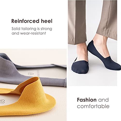fidragon Women No Show Socks Low Cut Women Invisible for Flats and Dress Shoes Liner Socks with Non-Slip Heel Grips2