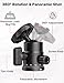 Mini Ball Head, ULANZI H28 Panoramic Tripod Head + Dual Hot Shoe Mount DSLR Camera Mount Adapter Photograph Attachment Accessories for Action Cameras Cam Smartphone Light Microphone Loading 5.5lb