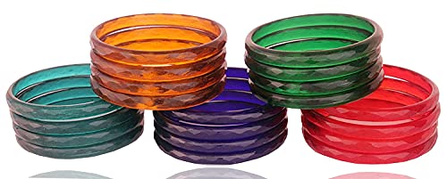 Image of NMII Glass Bangles Set for Women & Girls