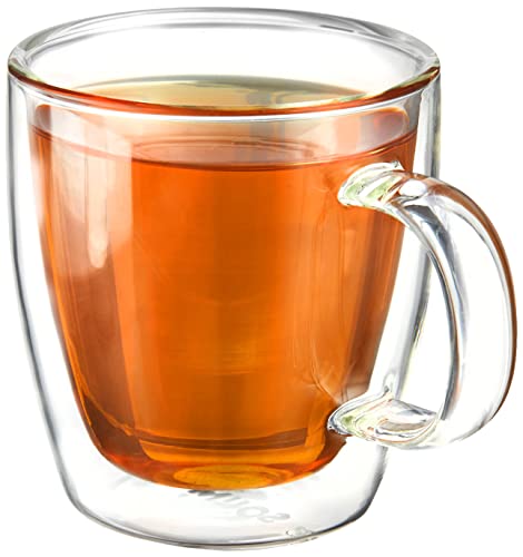 Amazon Brand - Solimo Borosilicate Glass Tea Cup, Double Wall, Heat-Resistant, Crystal-Clear, Ideal for Tea, Coffee and Other Beverages (Set of 4, 170 Ml Each) Amazon Brand - Solimo Borosilicate Glass Tea Cup, Double Wall, Heat-Resistant, Crystal-Clear, Ideal for Tea, Coffee and Other Beverages (Set of 4, 170 Ml Each)