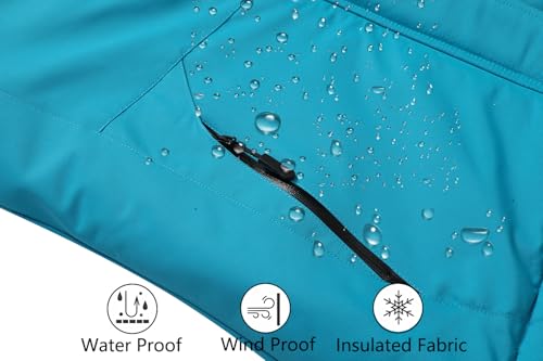 Image of MOERDENG Women's Waterproof Ski Jacket Warm Winter Snow Coat Mountain Windbreaker Hooded Raincoat Jacket
