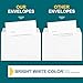 6x9 Booklet Envelopes - 250 Pack - Self Seal Mailing Envelopes - White Letter With Peel & Seal Closure - Open-Side - 28 Lb Paper - Plain for Business and Personal Use
