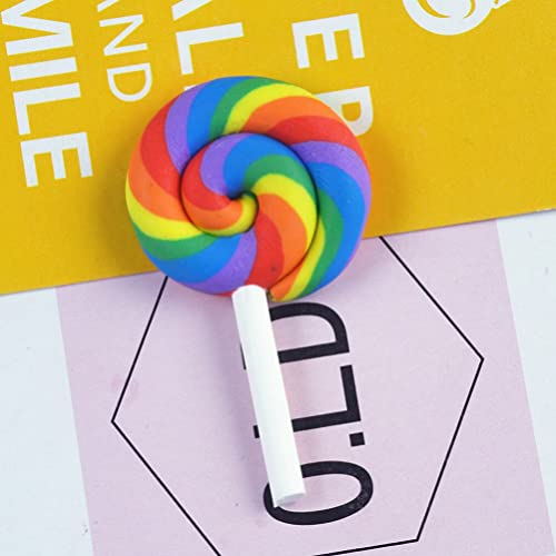 STOBOK 36 Peças De Pirulito De Argila Doces -Íris Torção Pirulitos Enfeite DIY Cor -Íris Artesanato