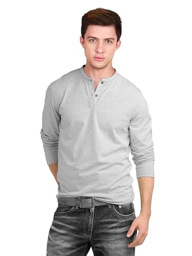 Image of fanideaz Men's Cotton Full Sleeve Henley T Shirts for Men
