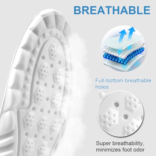 DiULi Orthopädische Einlegesohlen für Damen Herren mit Arch Support, Stoßdämpfende Einlegesohlen Sport Einlagen für Sport und Alltag, Atmungsaktive, Anti-Ermüdung (EU 39-40)