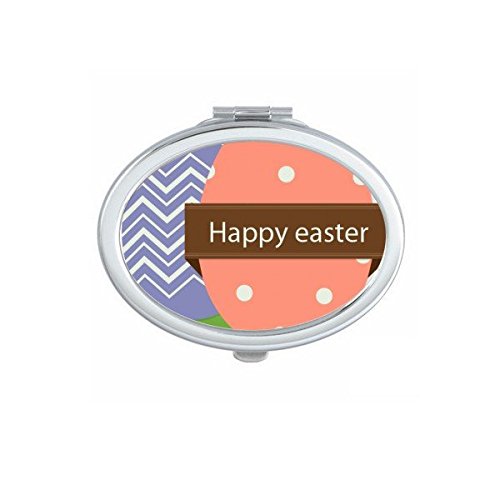 Miroir de poche compact motif Pâques pour petit sac à main