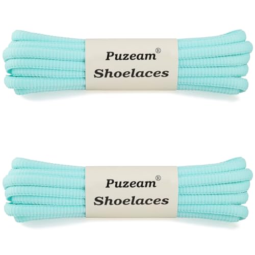 Image of 2 Pairs Oval Athletic Shoelaces 33 Colors 1 /4 inch Half Round Shoe Laces for Sneakers