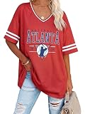 Baseball Shirt Women Oversized Baseball Mom Shirts Game Day Fans Gifts Tops