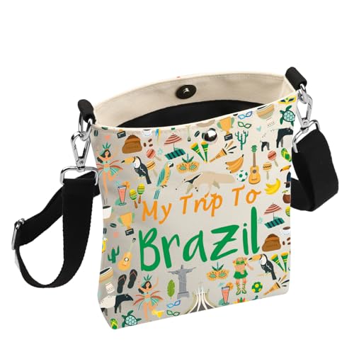 JYTAPP Brazil Travel Gift My Trip To Brazil Crossbody Bag Purse for Brazil Traveler Come to Brazil Gift3