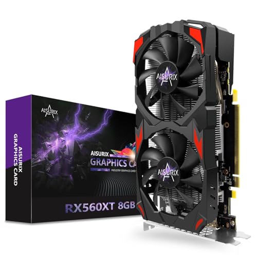 RX 560 XT 8GB GDDR5 Graphics Card,1792SP,128Bits, PC Gaming Video Card, Computer GPU, PCI Express x16 3.0 with Freeze Fan Stop for Desktop Computer Tarjeta Gráfica