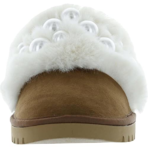 INC Womens Ilene Pearl Faux Fur Slide Slippers3