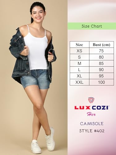 Image of Lux Cozi Premium Cotton Regular Fit Camisole for Women - Pack of 4