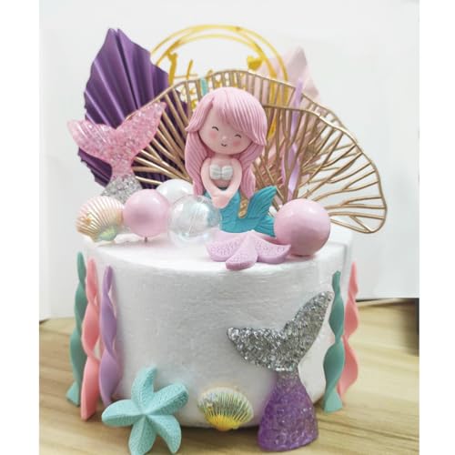 Didida 0016 Mermaid Cake Topper Under The Sea Cake Toppers Set thumb #3
