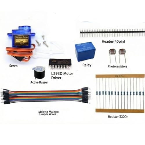 Image of DIY Ultrasonic Distance Sensor Starter Kit for UNO R3, LCD1602, Breadboad, DC Motor, Starter /Beginner Kit for Uno R3 microcontroller Compatible with Arduino IDE