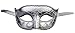 Luxury Mask Unisex Sparkle  Venetian Mask Mardi Gras Silver, One Size