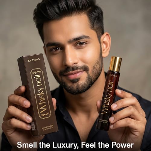 Image of La French Whisky Noir Perfume 30ml | Long-Lasting Premium Fragrance for Men | Bergamot, Jasmine & Patchouli Notes | Bold & Sophisticated Scent