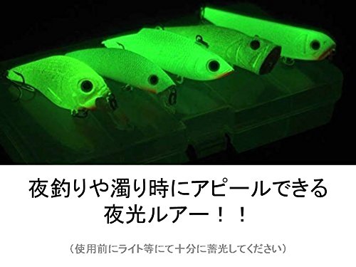 ナイトアーミー 釣具 夜光ルアー5点 セット 専用ケース付 夜釣りや濁りに威力を発揮 2枚目