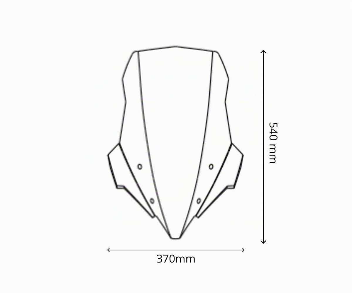 Cupolino Parabrezza Plexiglass JD9 TOURING Trasparente COMPATIBILE CON BENELLI TRK 702/702 X 2023-2026