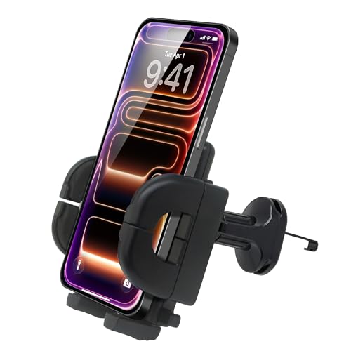 Bracketron Grip-iT Universal Smartphone Air Vent Car Mount Phone Holder Hands Free iPhone X 8 Plus 7 SE 6s 6 5s 5 4s Samsung Galaxy S9 S8 S7 S6 S5 Note Google Pixel 2 XL LG Nexus Sony Nokia PHV-200-BL