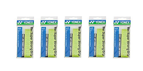 YONEX(ヨネックス) ウエットスーパーストロンググリップ 1本入り×5本セット ブライトグリーン AC133-133-5SET