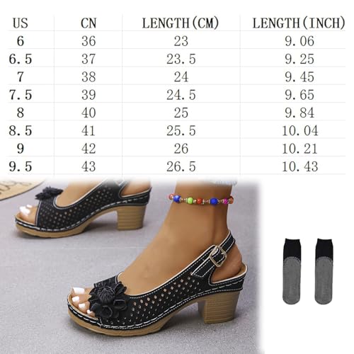 Graddi Archcare Sandals, Buckled Square Heel Sandals for Women, Peep Toe Orthopedic Sandal, Hollow Non-Slip Adjustable2