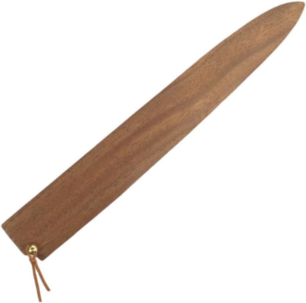 Étui en Bois de Noyer Noir Fait à la Main pour Couteau Japonais Sashimi Couvercle en Bois Avec épingle en Laiton Étui pour Couteau de Chef Protecteur (Yanagiba Sujihiki 270MM)