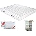 Produktbild EVERGREENWEB - Orthopädische Waterfoam Matratze 180x200, Hoch 20 cm + 2 VISCOSCHAUM Kissen KOSTENLOS aus Memory Foam Flocken, Atmungsaktiv, Hypoallergen, Ergonomisch, 100% Made in Italy | Fashion