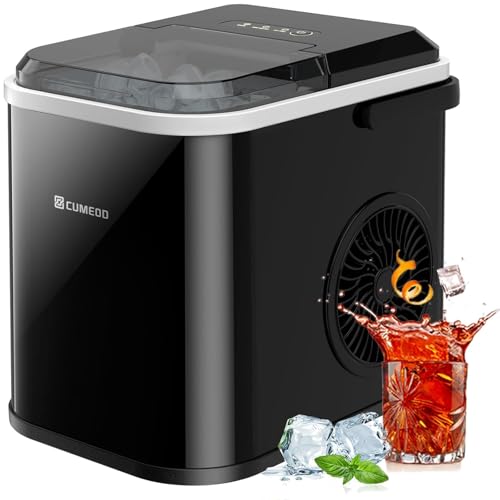Ice Maker Machine, CUMEOD Countertop Ice Cube Maker with LED Display, Ice Cubes Ready in 6-10 Minutes, Make 12kg 24 Hrs, No Plumbing Self-Cleaning with Ice Scoop & Basket for Home/Office/Bar, 120W Ice Maker Machine, CUMEOD Countertop Ice Cube Maker with LED Display, Ice Cubes Ready in 6-10 Minutes, Make 12kg 24 Hrs, No Plumbing Self-Cleaning with Ice Scoop & Basket for Home/Office/Bar, 120W